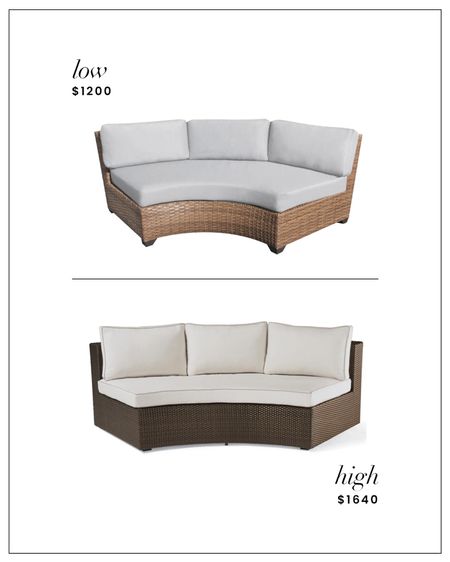 High / Low : curved outdoor patio sectional … I have this in my backyard on the patio and love it. 

#LTKSeasonal #LTKsalealert #LTKhome
