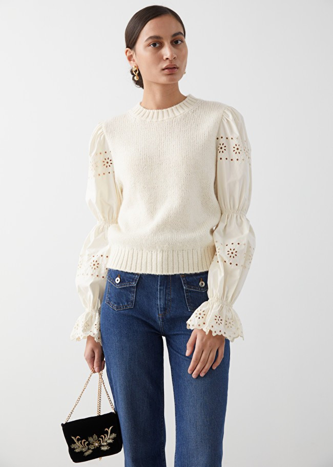Embroidered Puff Sleeve Sweater | & Other Stories (EU + UK)