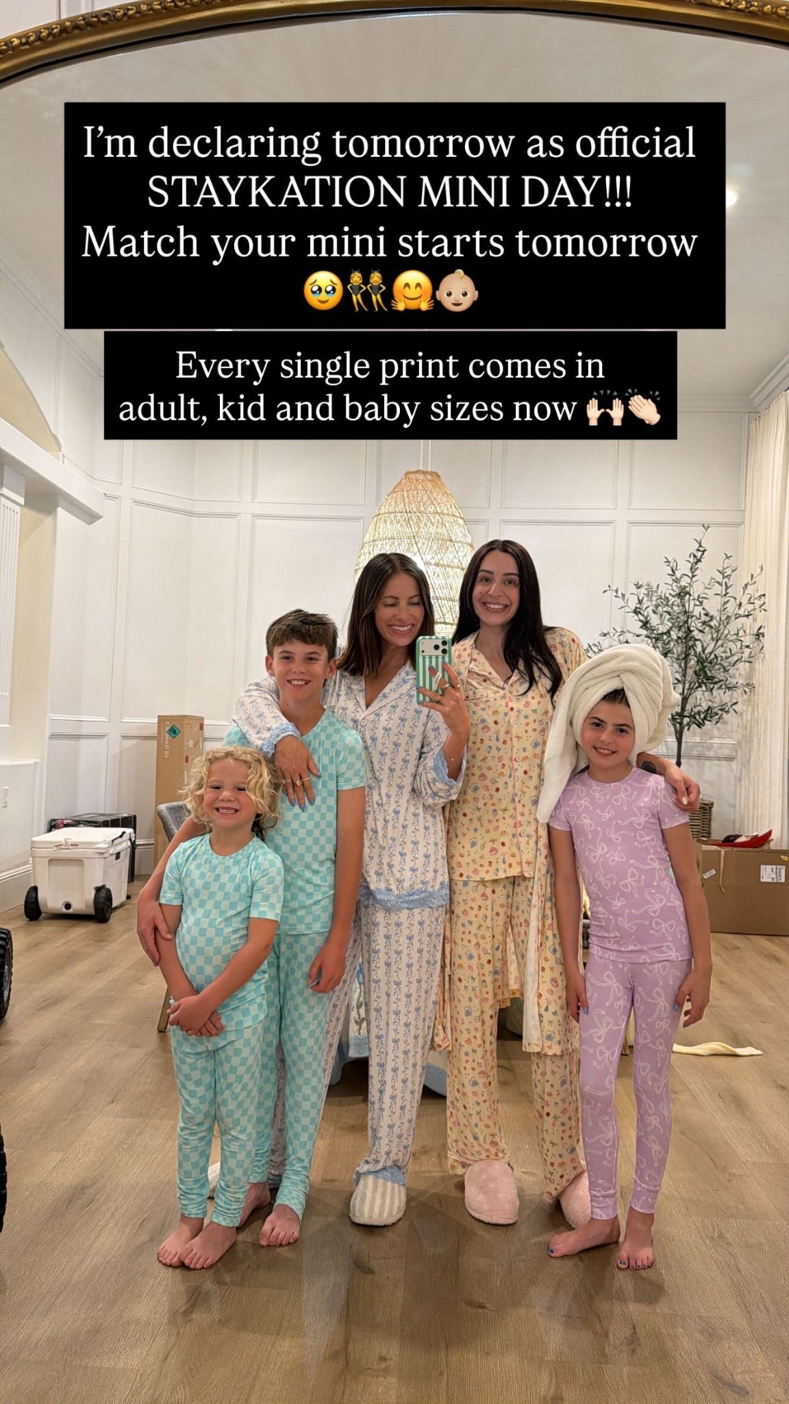 I’m declaring tomorrow as official 
STAYKATION MINI DAY!!!
Match your mini starts tomorrow 🥹👯‍♀️🤗👶🏼 Every single print comes in 
adult, kid and baby sizes now 🙌🏻👏🏻