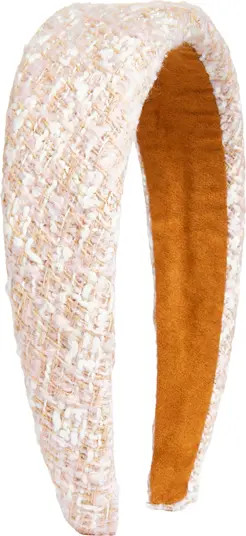 Padded Metallic Tweed Headband | Nordstrom