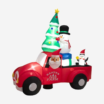 Costway 8-ft Lighted Automobile Christmas Inflatable | Lowe's