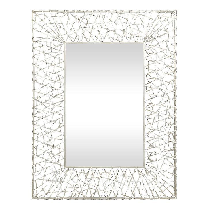 Metal Ribbon Wall Mirror Silver - Olivia & May | Target