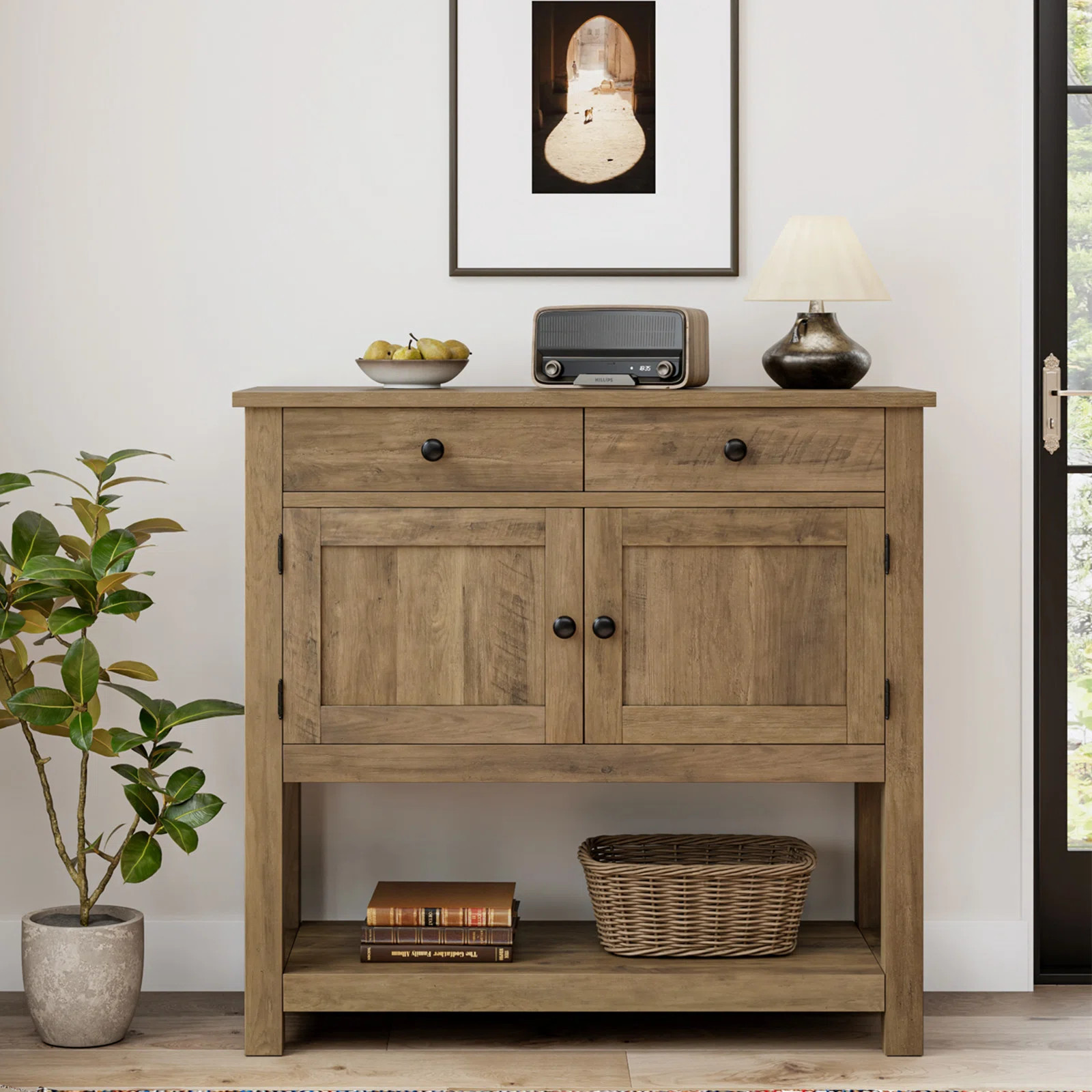 Latiasha 35.4'' Console Table with Drawers and Cabinet | Wayfair North America