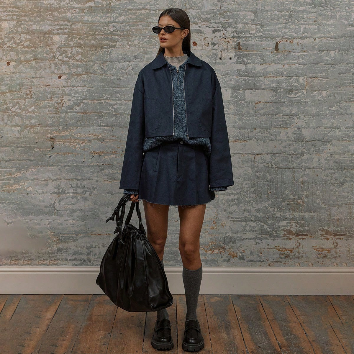 MUSERA Pleated Raw Hem Mini Skirt With Belt Loops Spring Summer 90'S Casual Spring Summer | SHEIN