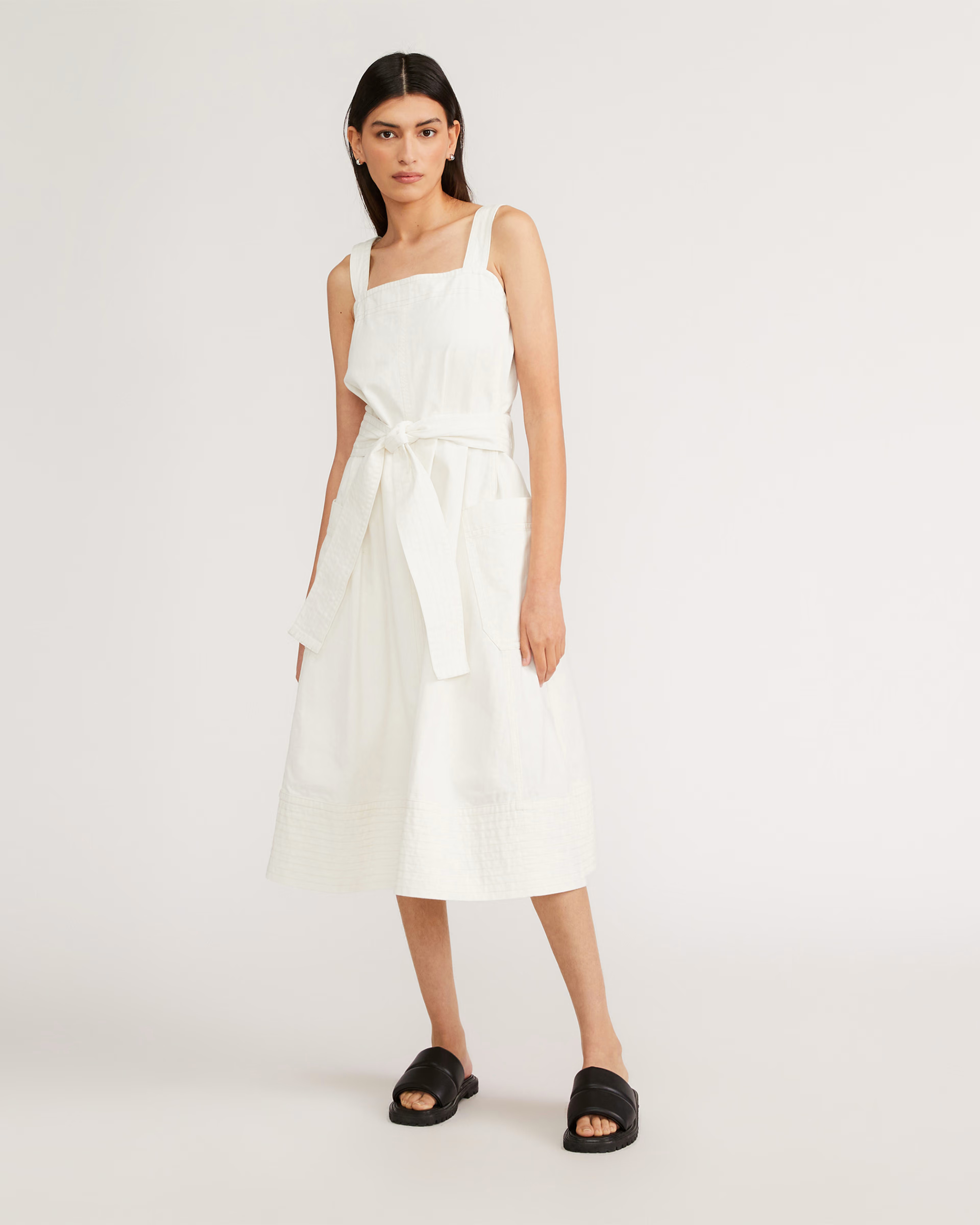 The Organic Cotton Herringbone Dress | Everlane