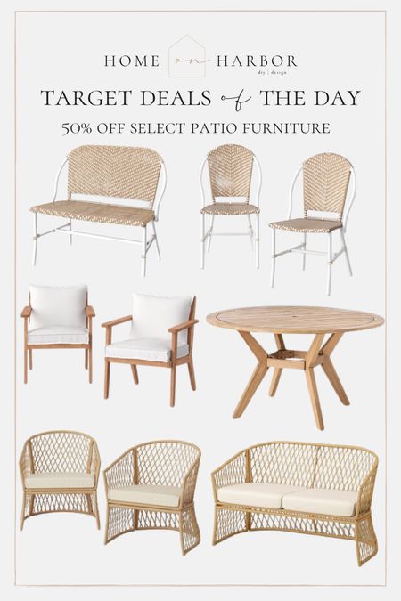 50% off select patio furniture at Target! It’s not too late to give your backyard a refresh for summer! 

#LTKsalealert #LTKSeasonal #LTKhome
