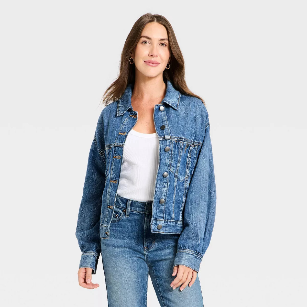 Women's Relaxed Trucker Denim Jacket - Universal Thread™ | Target