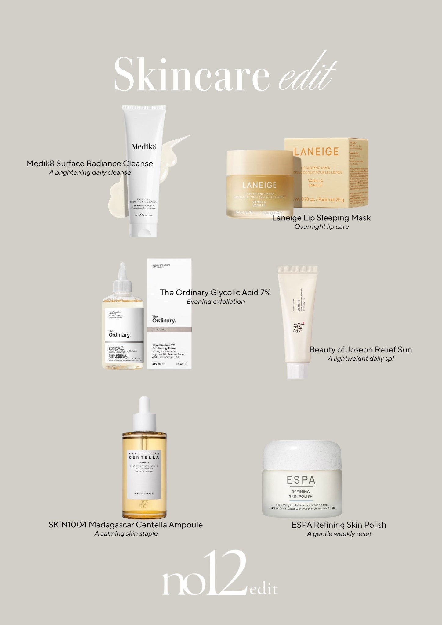 Everyday skincare edit featuring calm, gentle favourites for a simple morning & evening routine. 
#skincareedit #skincareroutine #dailyskincare #beautyfavourites

#LTKeurope #LTKuk #LTKbeauty
