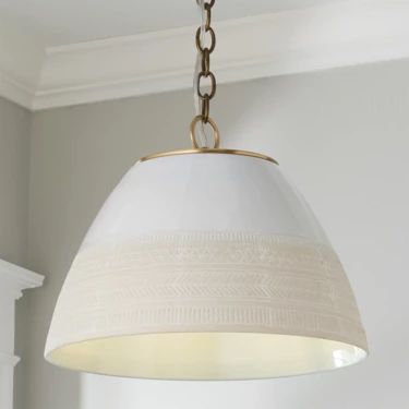 Two Tone Textured Pendant | Shades of Light