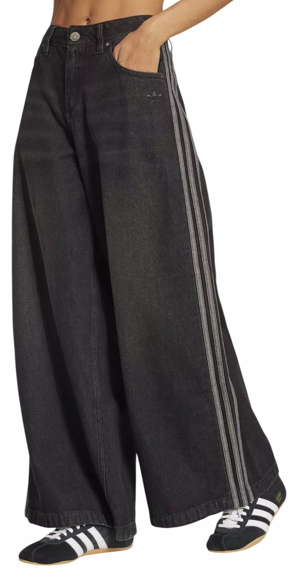 adidas Originals Women's Adicolor Denim Adilenium Pant, Size 30, Black | DICK'S Sporting Goods