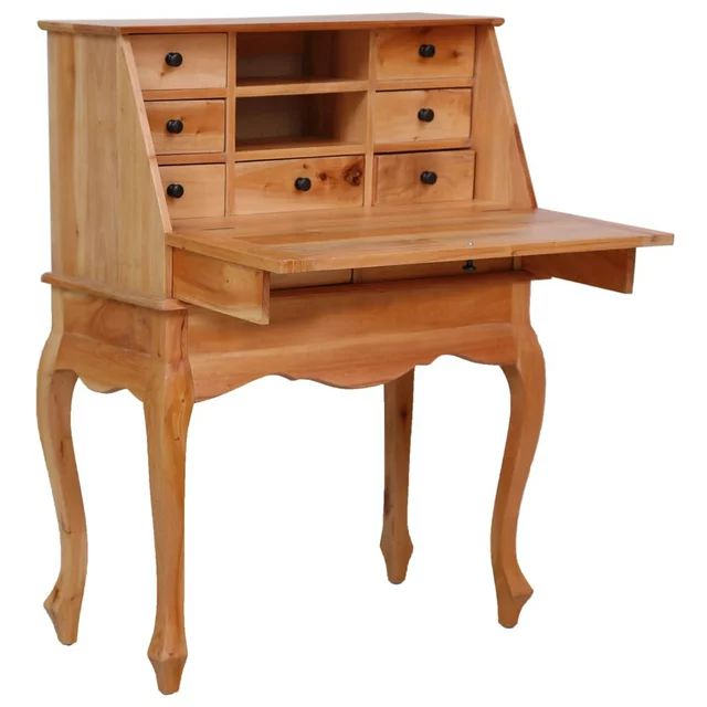 Andoer Secretary Desk 30.7"x16.5"x40.6" Solid Mahogany Wood | Walmart (US)