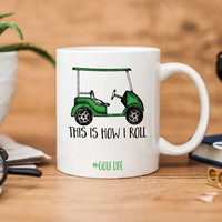 Golf Mug - Golfer Coffee Funny Coffee Mug Golfing Golf Life Cart | Etsy (US)