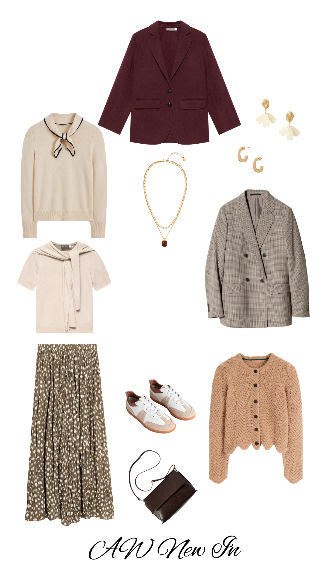 Boden, Mint Velvet, Gold Earrings, Gold Necklace, Blazer, Tan Cardigan, Trainers, Ivory Jumper, Knit Top, Animal Print Skirt, Maxi Skirt, Burgundy Blazer, Wool Blazer, Brown Bag 

 

#LTKuk #LTKautumn #LTKstyletip