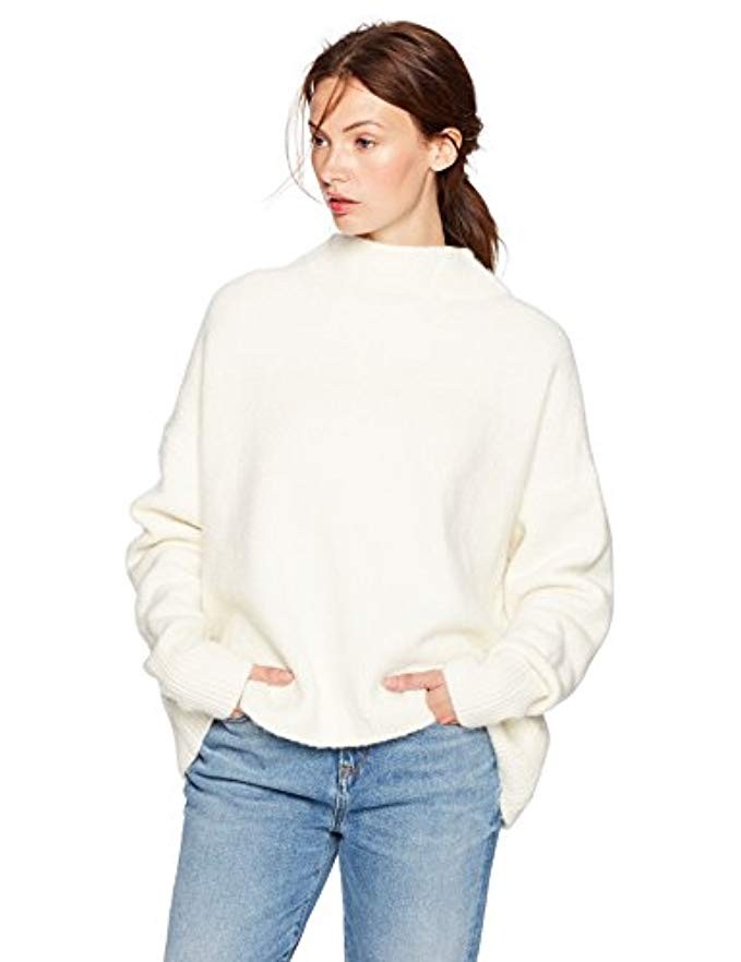 Cable Stitch Women's Mock Neck Cozy Sweater | Amazon (US)