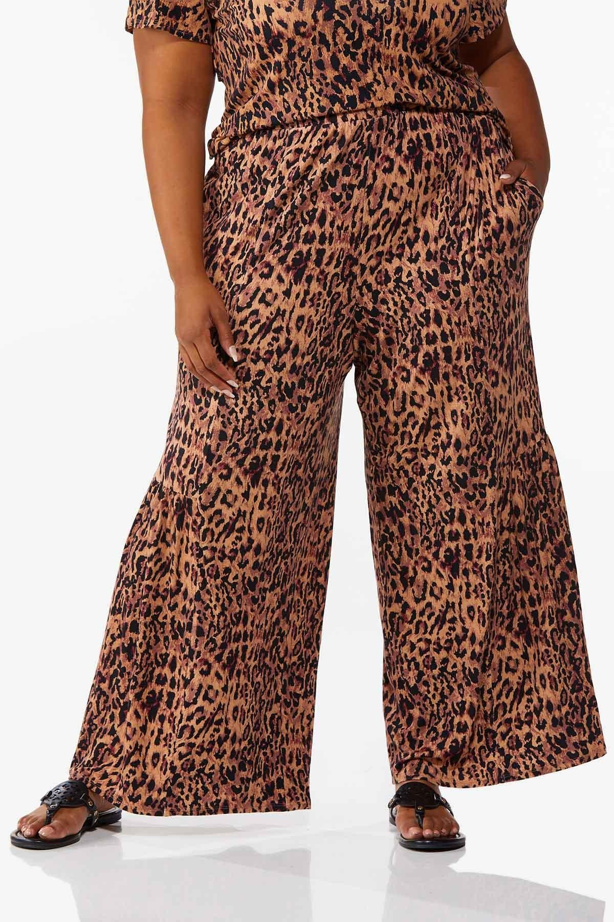Plus Size Tiered Leopard Pants | Cato Fashions