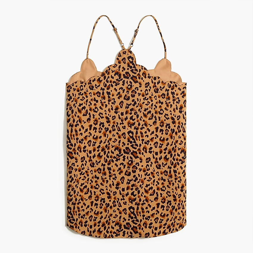 Leopard scalloped cami top | J.Crew Factory