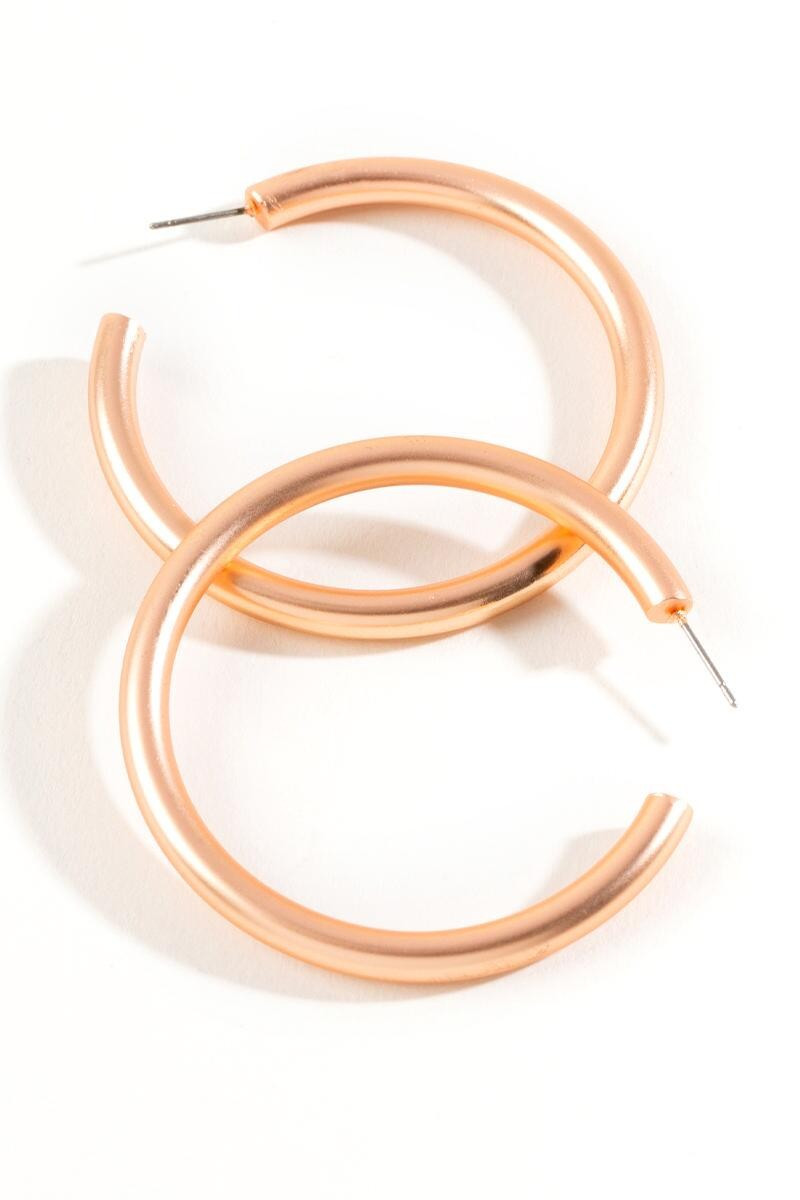 Layla Satin Finish Hoops | Francesca’s Collections