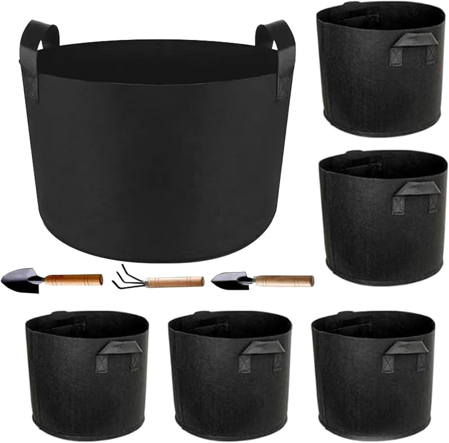 Plant Grow Bags,Thick Washable Gardening Supplies with 3 Scoops | Fabric Planter Grow Bags,for To... | Amazon (US)