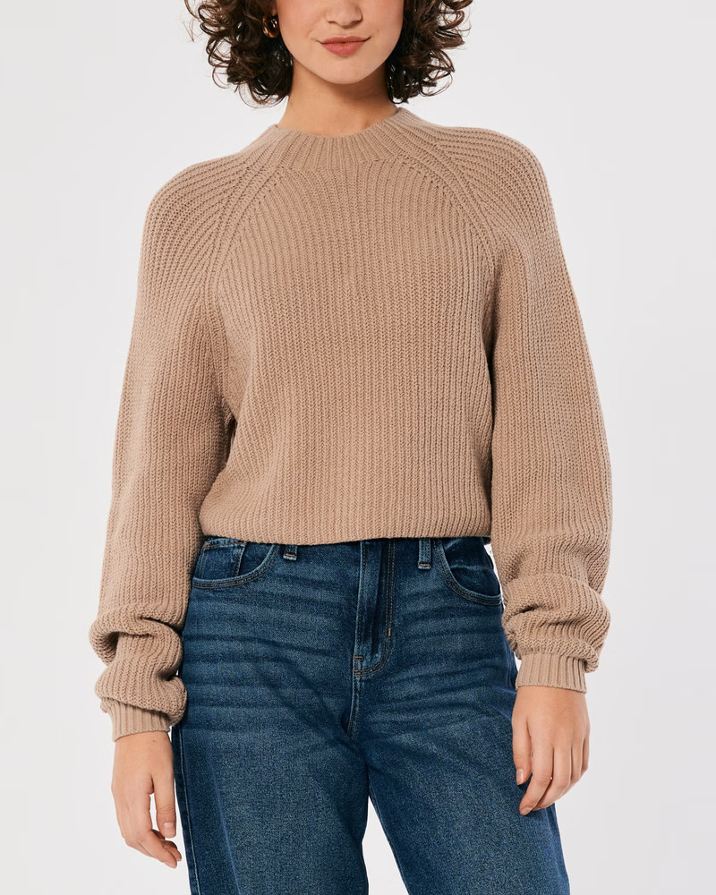Women's Easy Mock-Neck Sweater | Women's Tops | HollisterCo.com | Hollister (US)