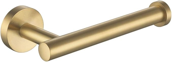 Toilet Paper Holder Brushed Gold, APLusee SUS304 Stainless Steel Round TP Hanger, Modern Bathroom... | Amazon (US)