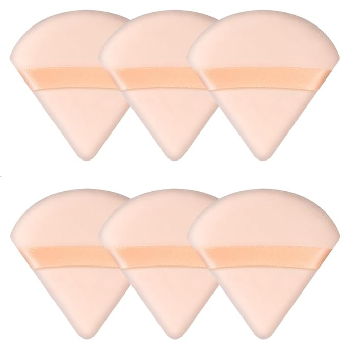 6 Pieces Triangle Powder Puff Soft Makeup Sponge Make Puff for Face Powder Cosmetic Foundation Sp... | Amazon (US)