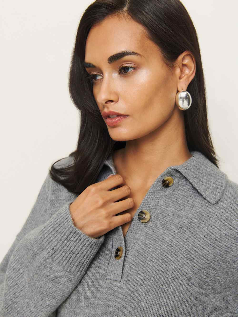 Brooklyn Cashmere Polo Sweater | Reformation (Global)