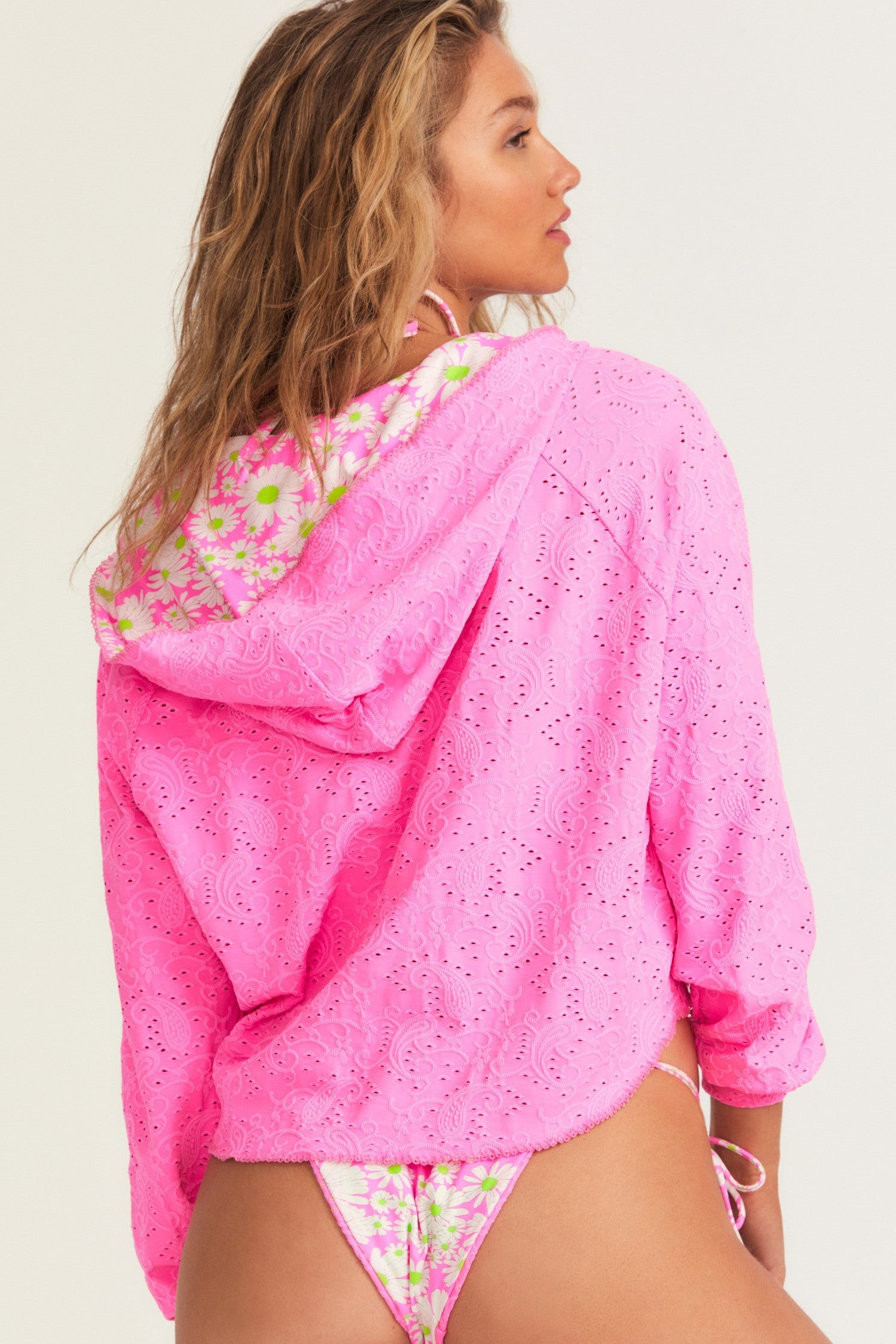 LoveShackFancy x Hurley Cropped Zip-up Hoodie | LOVESHACKFANCY