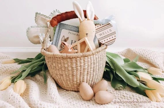 Custom Wooden Egg-shaped Easter Basket Name Tag  Personalized | Etsy | Etsy (US)