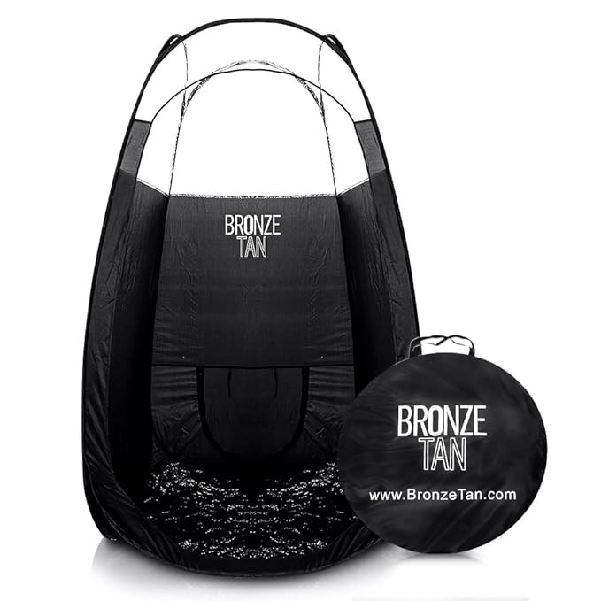Bronze Tan Portable Pop Up Spray Tan Tent Booth with Carrying Case, Black | Amazon (US)