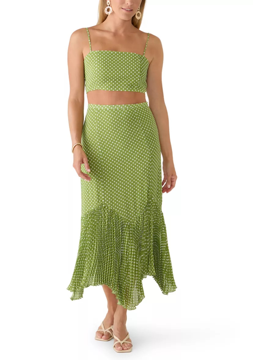 Women's Cropped Bra Top and Midi Skirt Set | Belk