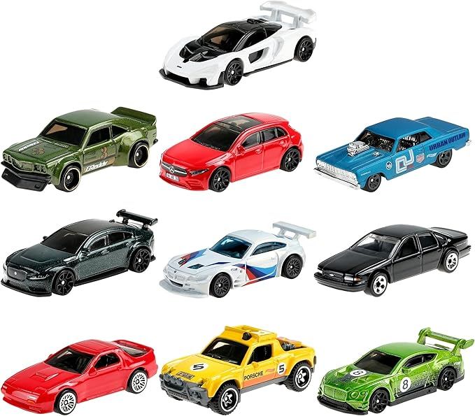 Hot Wheels Nightburnerz 10 Pack Mini Collection, 10 1:64 Scale Vehicles Themed to Super Speeders ... | Amazon (US)