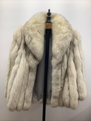 SAGA FOX Genuine Silver Fox Fur Jacket, Fur Coat Vintage, Women’s SZ 10,Preowned | eBay | eBay US
