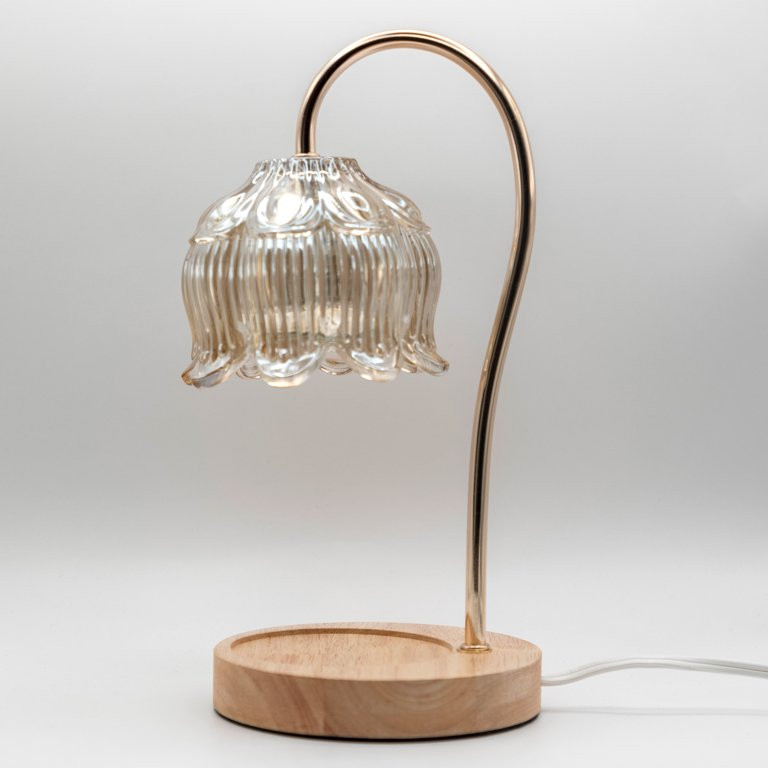 Amber Vintage Glass Flower Style Candle Warmer –Release Your Favorite Scents, Flameless & Smoke... | Walmart (US)