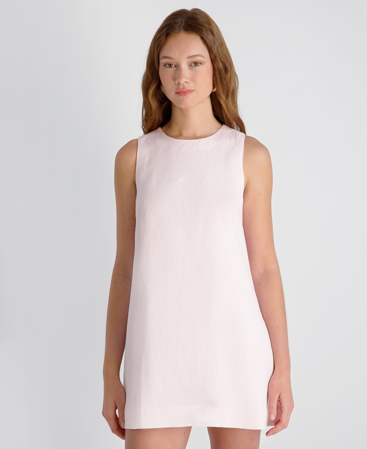 French Connection Women's Cooper Linen Sleeveless Mini Dress - 60-Pink Icing | Macy's
