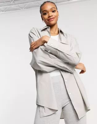 COLLUSION oversized shirt in stone | ASOS (Global)