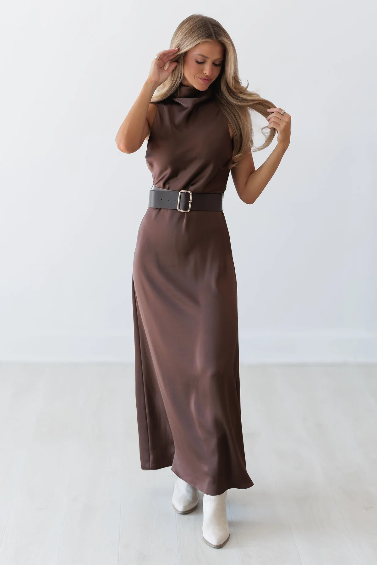 Lennox Dress - Dk. Brown | Landry Kate