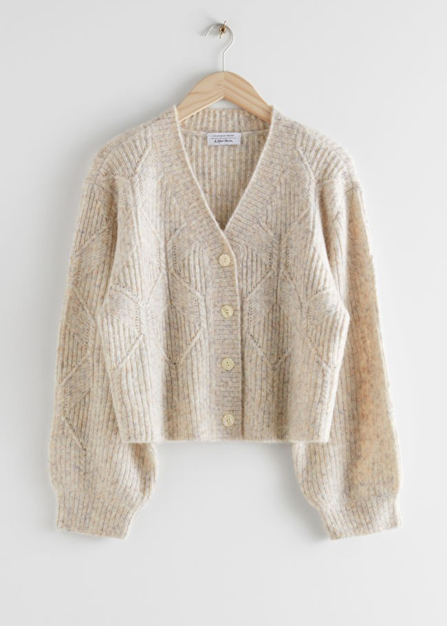 Oversized Cable Knit Cardigan | & Other Stories US
