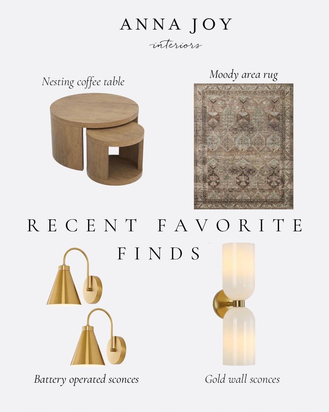Coffee table | moody area rug | battery operated sconces | gold wall sconces | bedroom | living room decor

#LTKStyleTip #LTKHome #LTKFamily