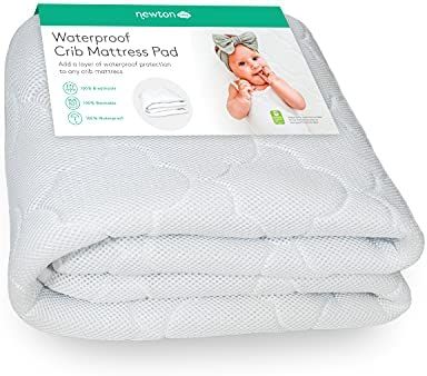 Amazon.com : Newton Waterproof Mattress Crib Mattress Pad | 100% Breathable Proven to Reduce Suff... | Amazon (US)