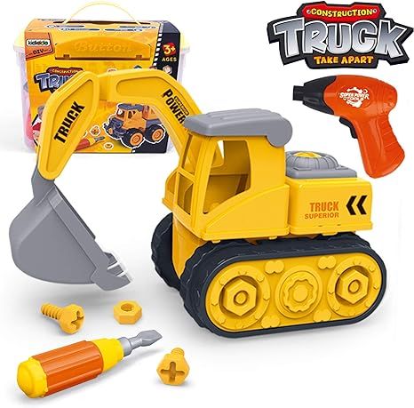 Take Apart Toys | Toddler DIY Assembly Truck| Construction Excavator Toy with Power Drill and Too... | Amazon (US)