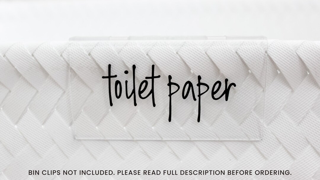 Vinyl Labels Sized for The Home Edit Clear Bin Clips | Etsy (US)