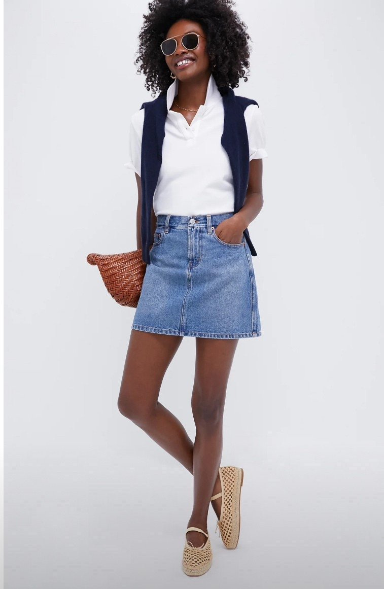 Classic, polished & preppy perfection!
The White Pique Murray Classic Polo from Tuckernuck is a timeless staple that every closet needs! Made from soft, structured cotton pique, this polo delivers effortless style with a feminine twist—think elevated tenniscore meets everyday chic.

Featuring a tailored fit, button neckline, and the option to personalize with a monogram, it’s the perfect top for brunch, errands, or layering under cardigans and blazers!

Worn here with: a high-rise denim mini, navy sweater over the shoulders, raffia espadrilles, and a woven bag for a fresh coastal look.

Fit note: Milan is 5’10” and wears a size S
Colors available: White, Navy, Black
Care tip: Durable cotton blend that holds its shape—machine washable for easy wear!

Keywords: Tuckernuck polo shirt, classic white polo, preppy summer outfit, pique polo top, monogram polo, coastal grandmother outfit, tenniscore trend, Tuckernuck essentials

Why we love it:
	•	Crisp collar + button placket
	•	Slightly structured fit
	•	Optional monogramming
	•	Easy to dress up or down

Preppy style staple | Year-round essential | Personalizable perfection
#TuckernuckStyle #ClassicPolo #PreppyLook #TenniscoreTrend #LTKUnder100 #WhiteShirtEdit #ClosetEssentials #MonogramStyle #CoastalPrep #LTKFinds

#LTKSeasonal #LTKOver40 #LTKFindsUnder100