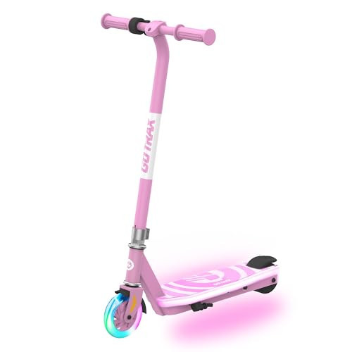 Gotrax SCOUT PRO Kids Electric Scooter, Max 6Mph and 30min Riding Time, Thumb-Throttle Control with PU Luminous Front Wheels (5.0'') and Deck Light, Kick Scooter for Kids Boys Girls Ages 4-7, Pink | Amazon (US)
