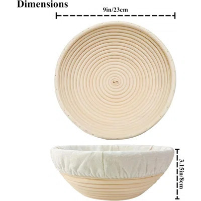 9 Inch Round Sourdough Proofing Bowls for Artisan Bread Making for Professionals | Wayfair North America