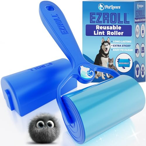 PetLovers EzRoll Reusable Lint Roller - Sticky for Life & Multi-Purpose Pet Hair, Dust, & Lint Remover for Clothing, Upholstery, & Cars - Sustainable, Washable & Efficient | Amazon (US)