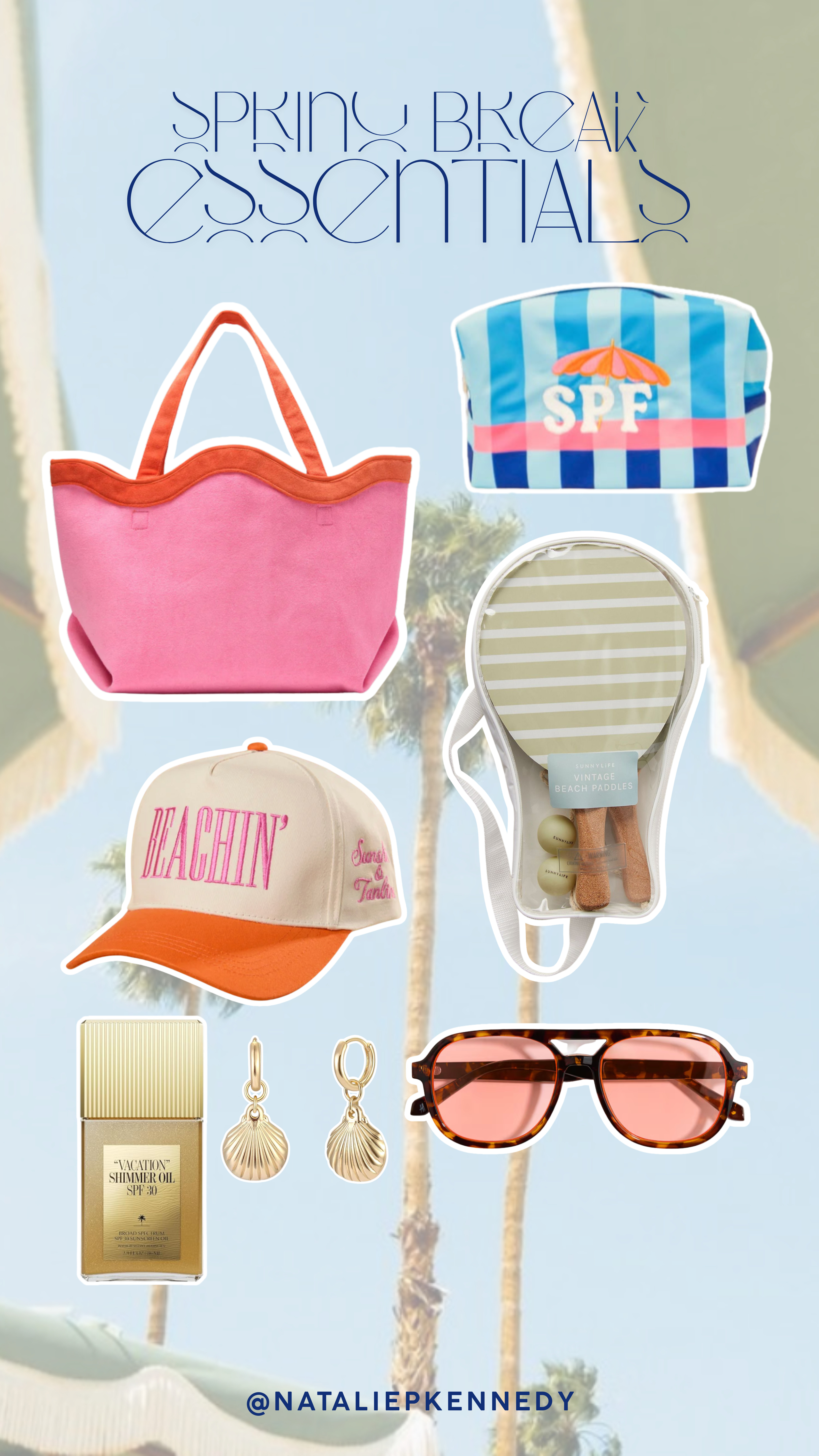spring break essentials 

 #LTKSeasonal #LTKSwim #LTKTravel