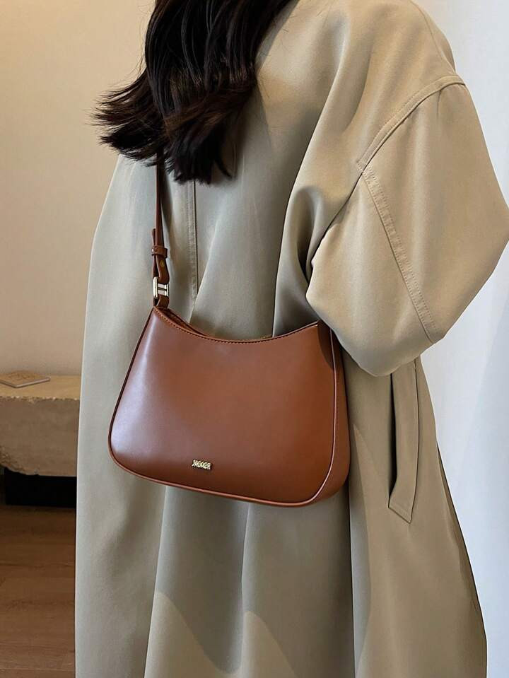 Women's fashionable and minimalist temperament Underarm bag Single shoulder crossbody bag can hol... | SHEIN