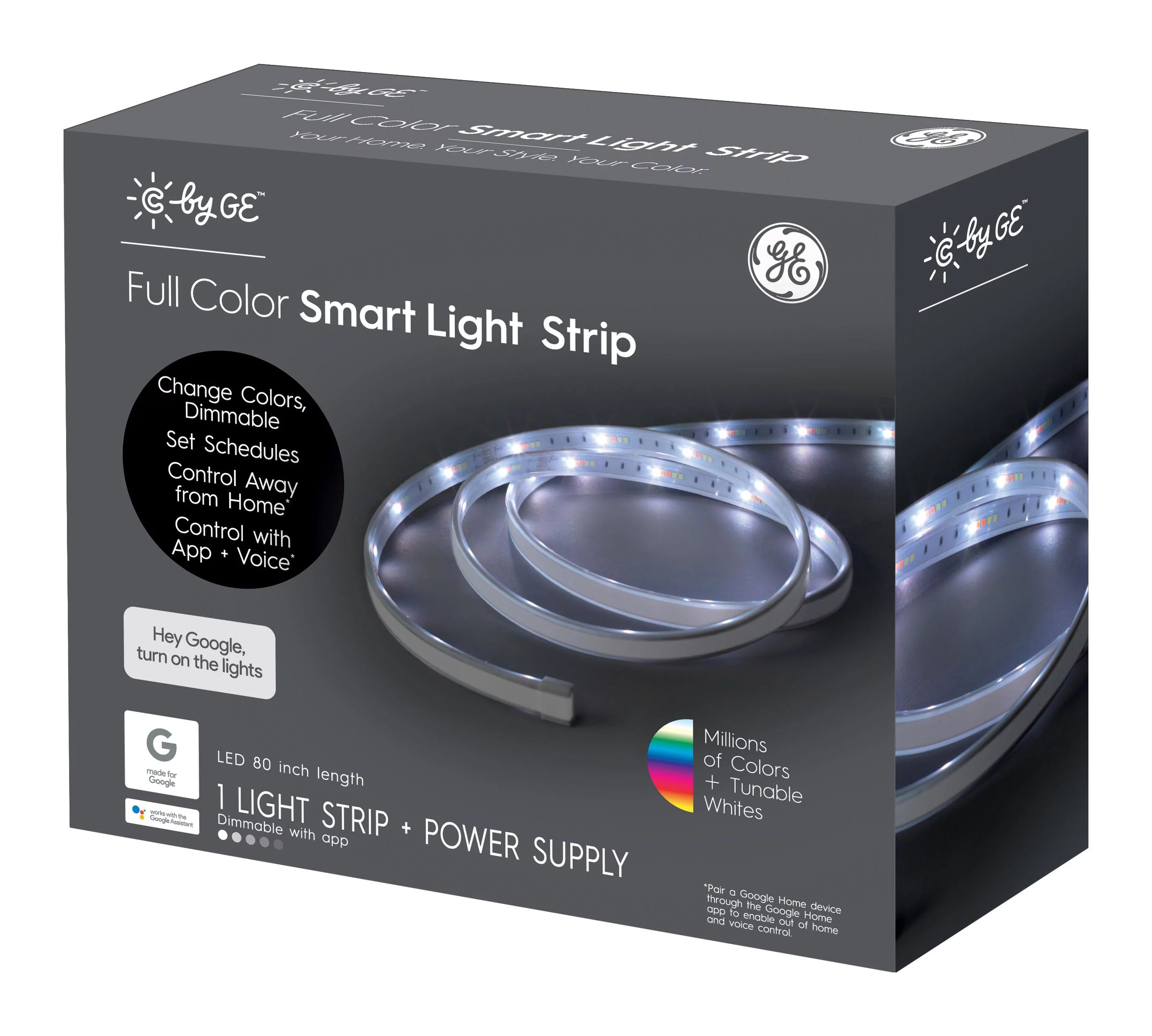 GE C by GE Full Color LED Light Strip (80-inch Light Strip + Power Supply), Bluetooth Enabled, Wo... | Walmart (US)