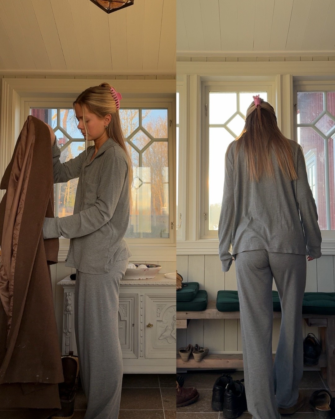 warm but light cozy pajamas

Dark Grey - Size Small 

 #LTKmorningroutine #LTKFindsUnder100