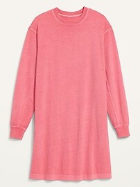 Loose Vintage Garment-Dyed Long-Sleeve T-Shirt Shift Dress for Women | Old Navy (US)